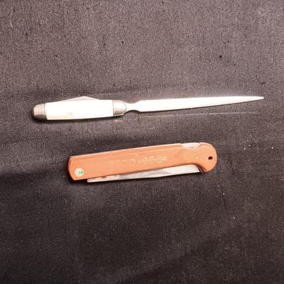 LARGER FOLDING KNIFE AND LETTER OPENER WITH IMPERIAL FOLDING KNIFE