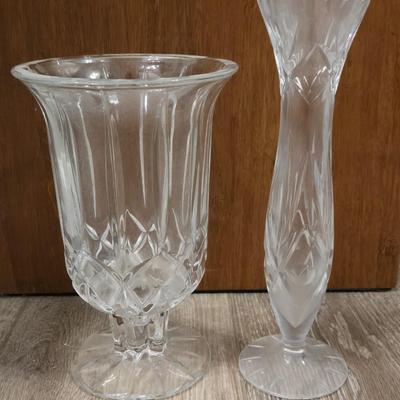 (2) Crystal Vases
