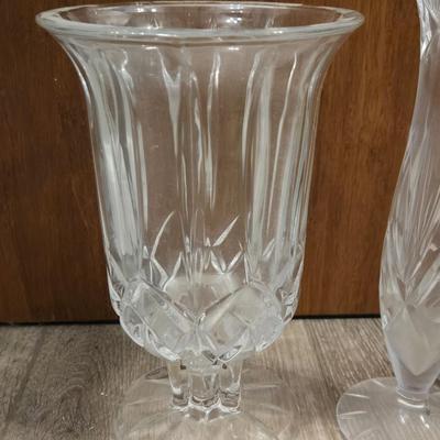 (2) Crystal Vases