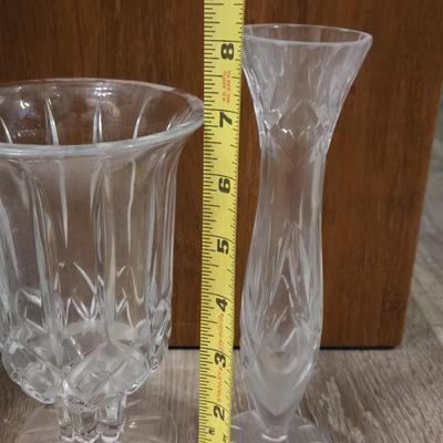 (2) Crystal Vases