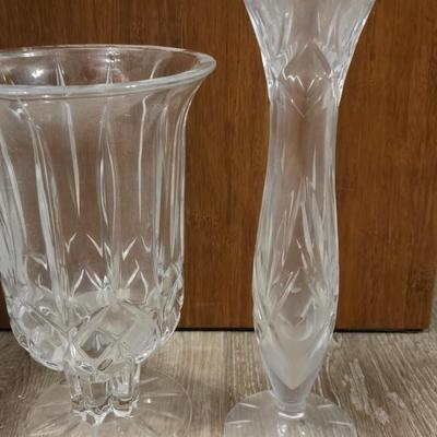 (2) Crystal Vases