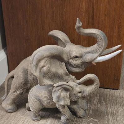 (2) Elephant Figurines