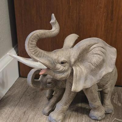 (2) Elephant Figurines