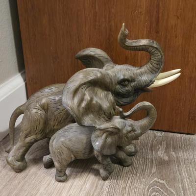 (2) Elephant Figurines