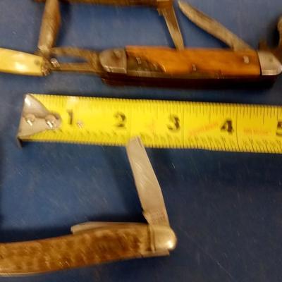 LOT 118 LOT OF SEVEN OLD POCKET KNIVES