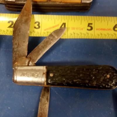 LOT 118 LOT OF SEVEN OLD POCKET KNIVES