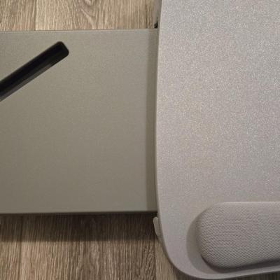 Lap Desk with Battery Powered Electronics Charging