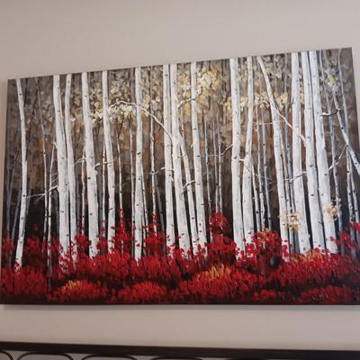 OIL PAINTING OF ASPEN TREES