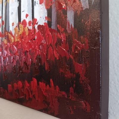 OIL PAINTING OF ASPEN TREES