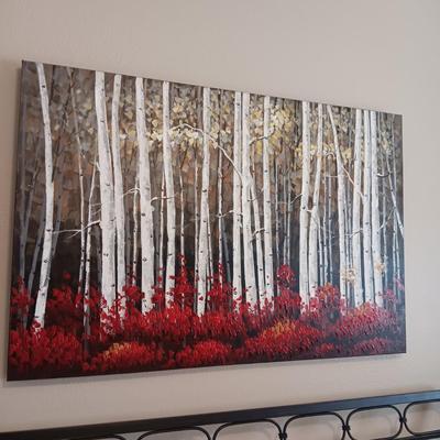 OIL PAINTING OF ASPEN TREES