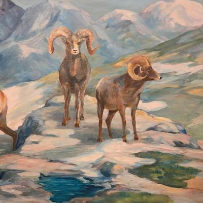 Beautiful Rams Oil Painting