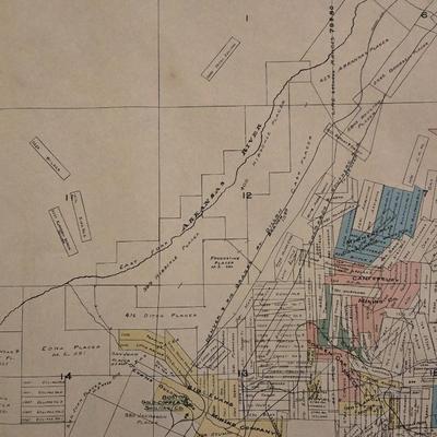 Antique Leadville Mining Map