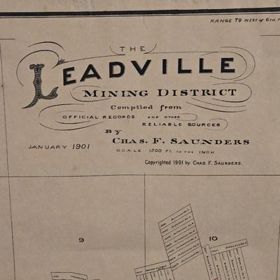Antique Leadville Mining Map