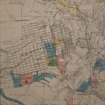Antique Leadville Mining Map