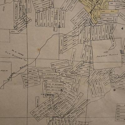 Antique Leadville Mining Map