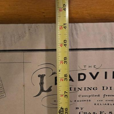 Antique Leadville Mining Map