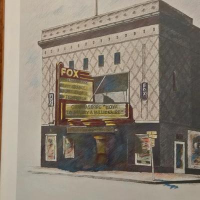 Terrance E. Ryan Handcolored Lithograph 'The Old Fox Theater, Leadville'