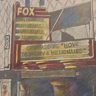 Terrance E. Ryan Handcolored Lithograph 'The Old Fox Theater, Leadville'