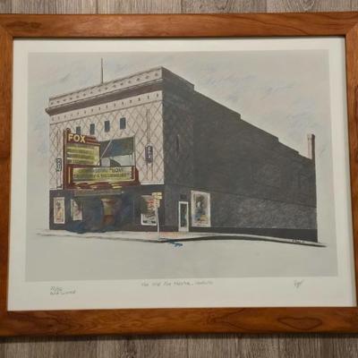 Terrance E. Ryan Handcolored Lithograph 'The Old Fox Theater, Leadville'