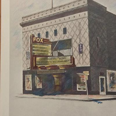 Terrance E. Ryan Handcolored Lithograph 'The Old Fox Theater, Leadville'