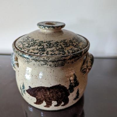 Signed Bear Cookie Jar