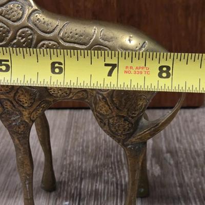 (2) Brass Giraffes