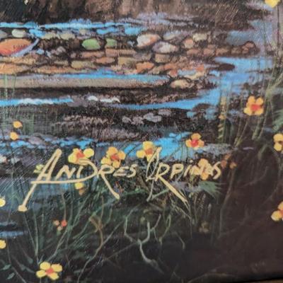 Framed Andres Orpinas Painting - Approx 33" x 27 1/2"