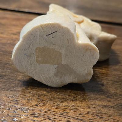 Craved Stone Elephant and Bowl