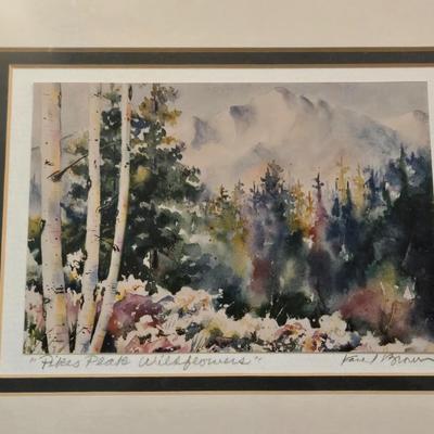 Watercolor 'Pike's Peak Wildflowers'