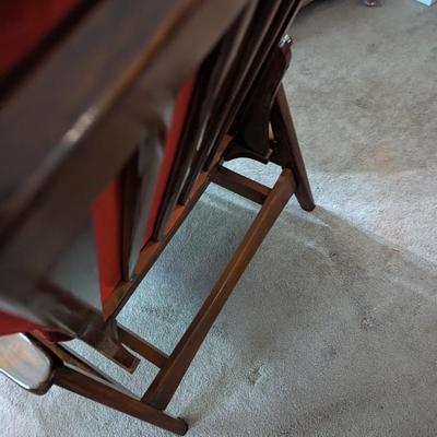 Red Chair Back Reclines/Rocks