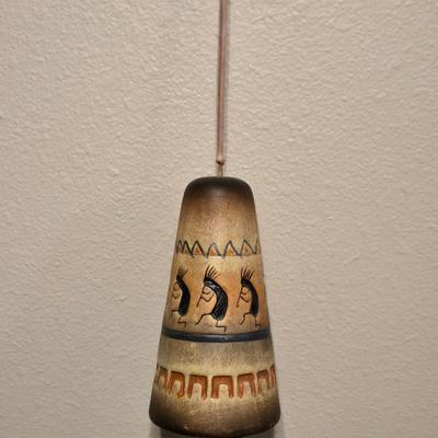 Kokopelli Ceramic Bell Chime