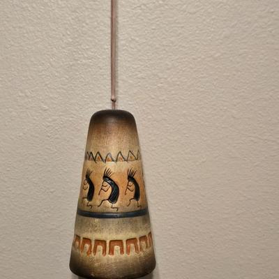 Kokopelli Ceramic Bell Chime