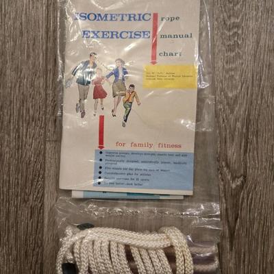 Vintage Unopened Jump Rope With Isometric Exercise Book