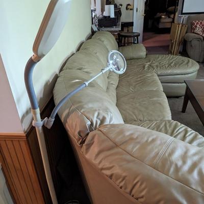 Faux Leather Sectional Sofa