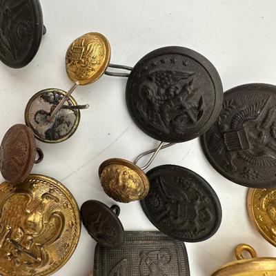 Various Military Buttons