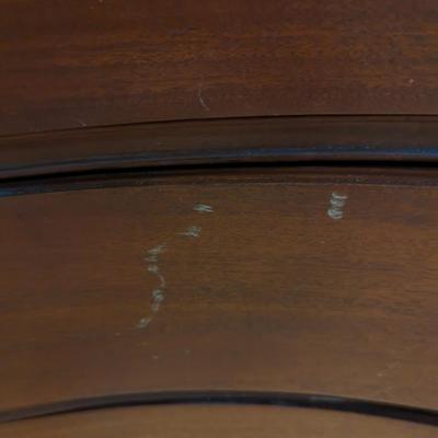 Leather Top 4 Drawer Dresser With Glass Top