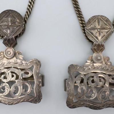 Antique Victorian Sterling Silver T.HAUSMANN & SONS Suspender Clip/Buckle