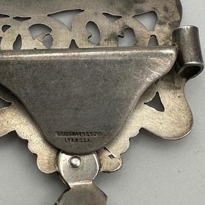 Antique Victorian Sterling Silver T.HAUSMANN & SONS Suspender Clip/Buckle