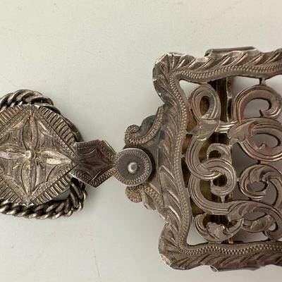 Antique Victorian Sterling Silver T.HAUSMANN & SONS Suspender Clip/Buckle