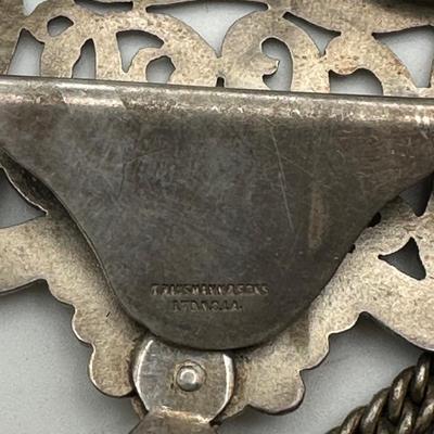 Antique Victorian Sterling Silver T.HAUSMANN & SONS Suspender Clip/Buckle