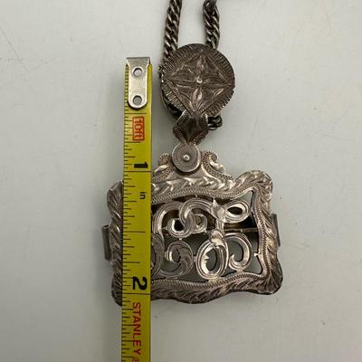 Antique Victorian Sterling Silver T.HAUSMANN & SONS Suspender Clip/Buckle