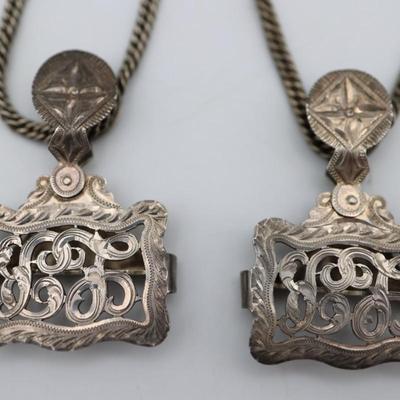 Antique Victorian Sterling Silver T.HAUSMANN & SONS Suspender Clip/Buckle