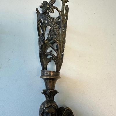 Early Ornate Candle Holders. (See Description)