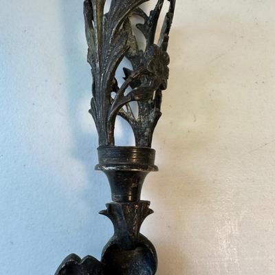 Early Ornate Candle Holders. (See Description)