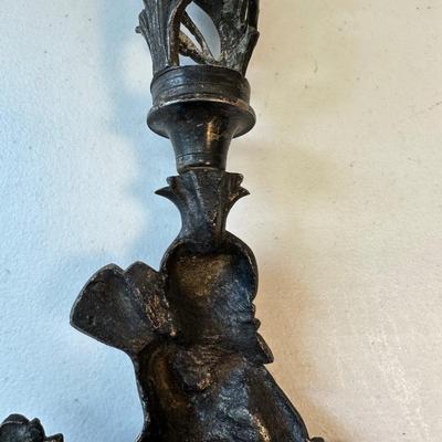 Early Ornate Candle Holders. (See Description)