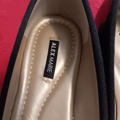 ALEX MARE DRESS SHOES W/RHINESTONE BOWS (7 1/2) AND CLARKS CASUAL SHOES (7 1/2)