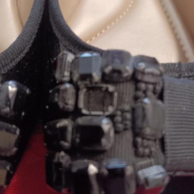 ALEX MARE DRESS SHOES W/RHINESTONE BOWS (7 1/2) AND CLARKS CASUAL SHOES (7 1/2)