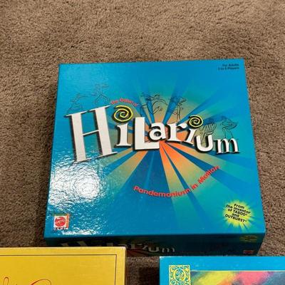 HILARIUM, TRIVIAL PURSUIT JUNIOR & OUTBURST JUNIOR GAMES