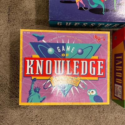 GUESSTURES, KNOWLEDGE AND TABOO GAMES