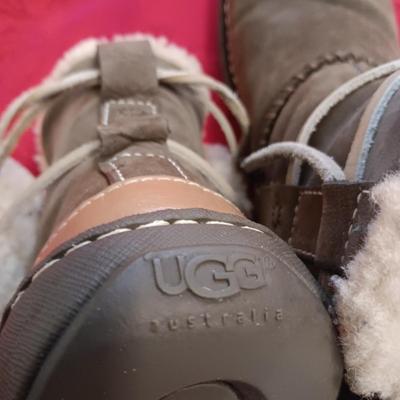 LL BEAN LEATHER SHOES (7) & UGG LINED BOOTS (8)